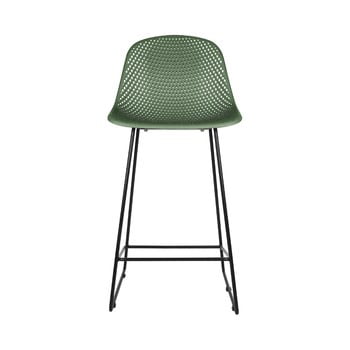 Scaun de bar leitmotiv diamond mesh, verde închis