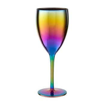 Set 4 pahare de vin cu efect de curcubeu premier housewares rainbow, 473 ml