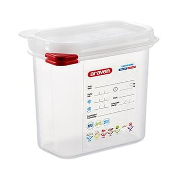 Recipient alb cu capac pentru alimente Araven, 1,5 l