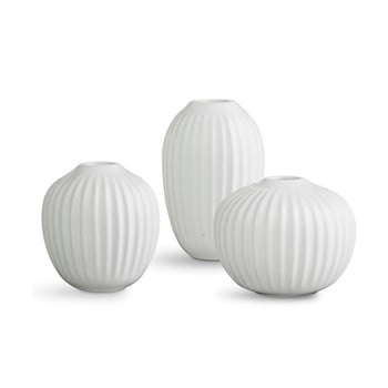 Set 3 vaze kähler design hammershoi miniature, alb