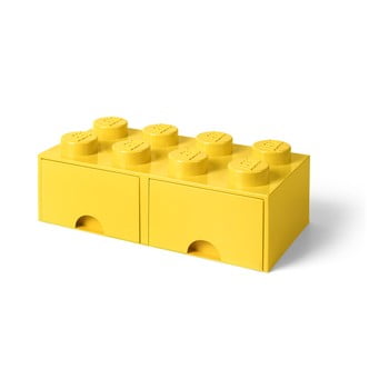 Cutie depozitare cu 2 sertare lego®, galben