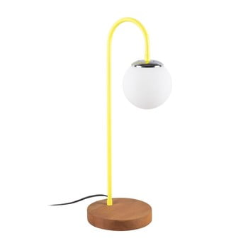 Veioză Lanty Table Lamp, înălțime 57 cm, alb-maro-galben