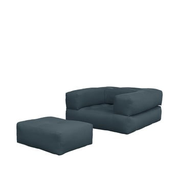 Fotoliu extensibil karup design cube petrol blue, albastru