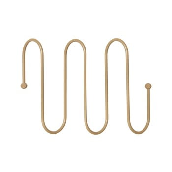 Cuier de perete cu 3 cârlige blomus curl, bej