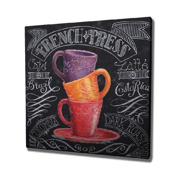 Tablou pe pânză french press, 45 x 45 cm