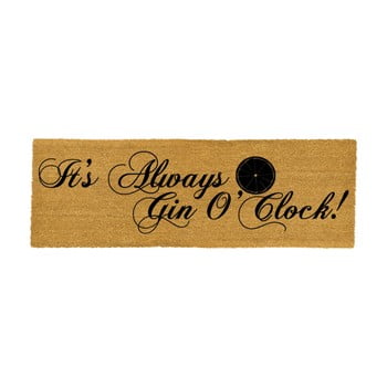 Covoraș intrare din fibre de cocos artsy doormats it's always gin o'clock, 40 x 120 cm