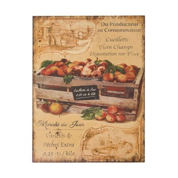 Poster metalic antic line marche du jour, 33 x 25 cm