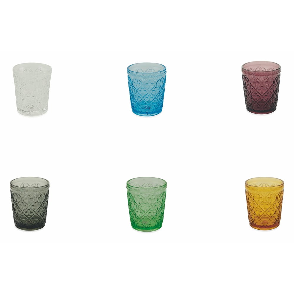 Sada 6 barevných skleniček Villa d'Este Marrakech, 240 ml