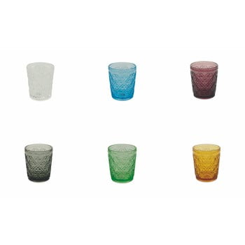 Set 6 pahare colorate villa d'este marrakech, 240 ml