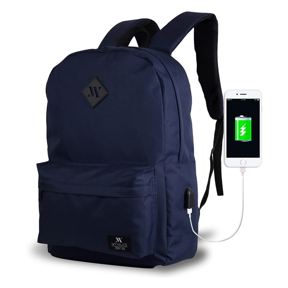 Tmavě modrý batoh s USB portem My Valice SPECTA Smart Bag