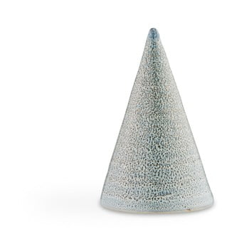 Statuetă decorativă din ceramică Kähler Design Glazed Cone Light Blue, înălțime 11 cm, albastru