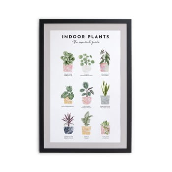 Tablou de perete cu ramă really nice things indoor plants, 30 x 40 cm