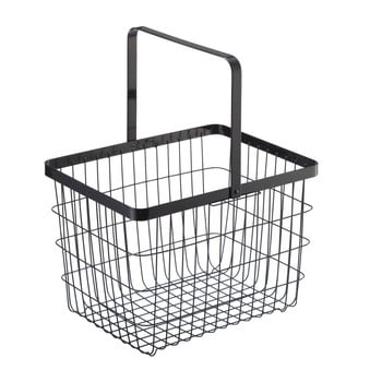 Coș de rufe YAMAZAKI Tower Laundry Basket, înălțime 27 cm, negru