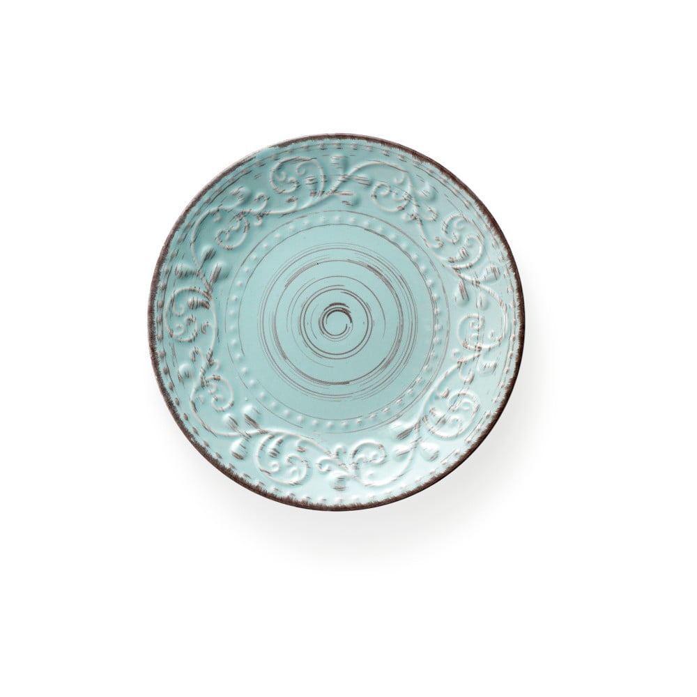 Tyrkysový dezertní talíř z kameniny Brandani Serendipity, ⌀ 21 cm