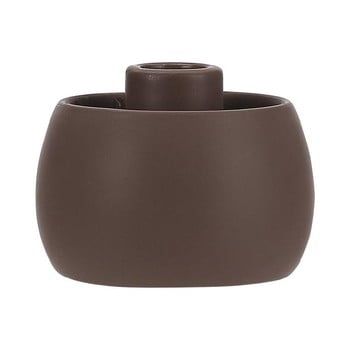 Suport din ceramică pentru lumânare a simple mess tiana, ⌀ 9 cm, maro închis