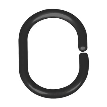 Set 12 inele pentru tijă perdea duș wenko shower hooks, negru