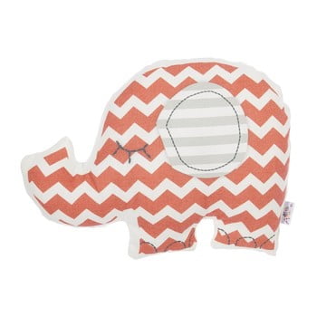 Pernă din amestec de bumbac pentru copii apolena pillow toy elephant, 34 x 24 cm, roșu