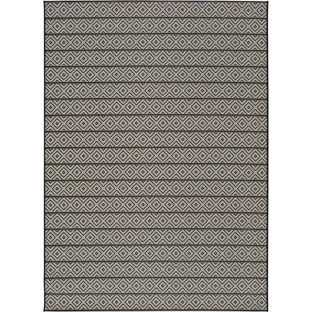 Tmavě šedý venkovní koberec Universal Tokio Stripe, 80 x 150 cm