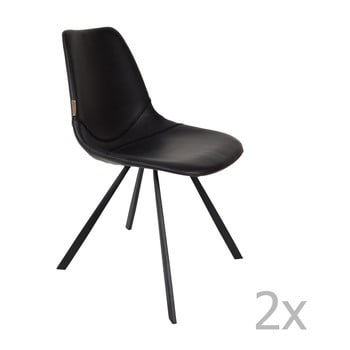 Set 2 scaune dutchbone franky, negru