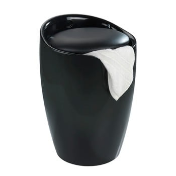 Coș de rufe /taburet wenko candy, 20 l, negru