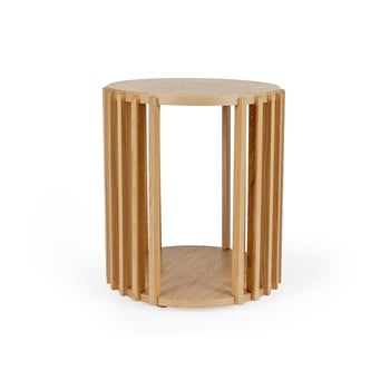 Măsuță auxiliară din lemn de stejar woodman drum, ø 53 cm