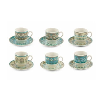 Set 6 cești pentru espresso cu farfurioare villa d'este cala, 90 ml