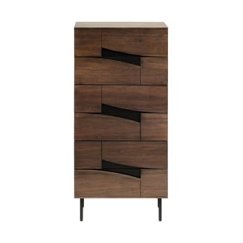 Dulap cu sertare la forma cutt, 60 x 40 cm, maro
