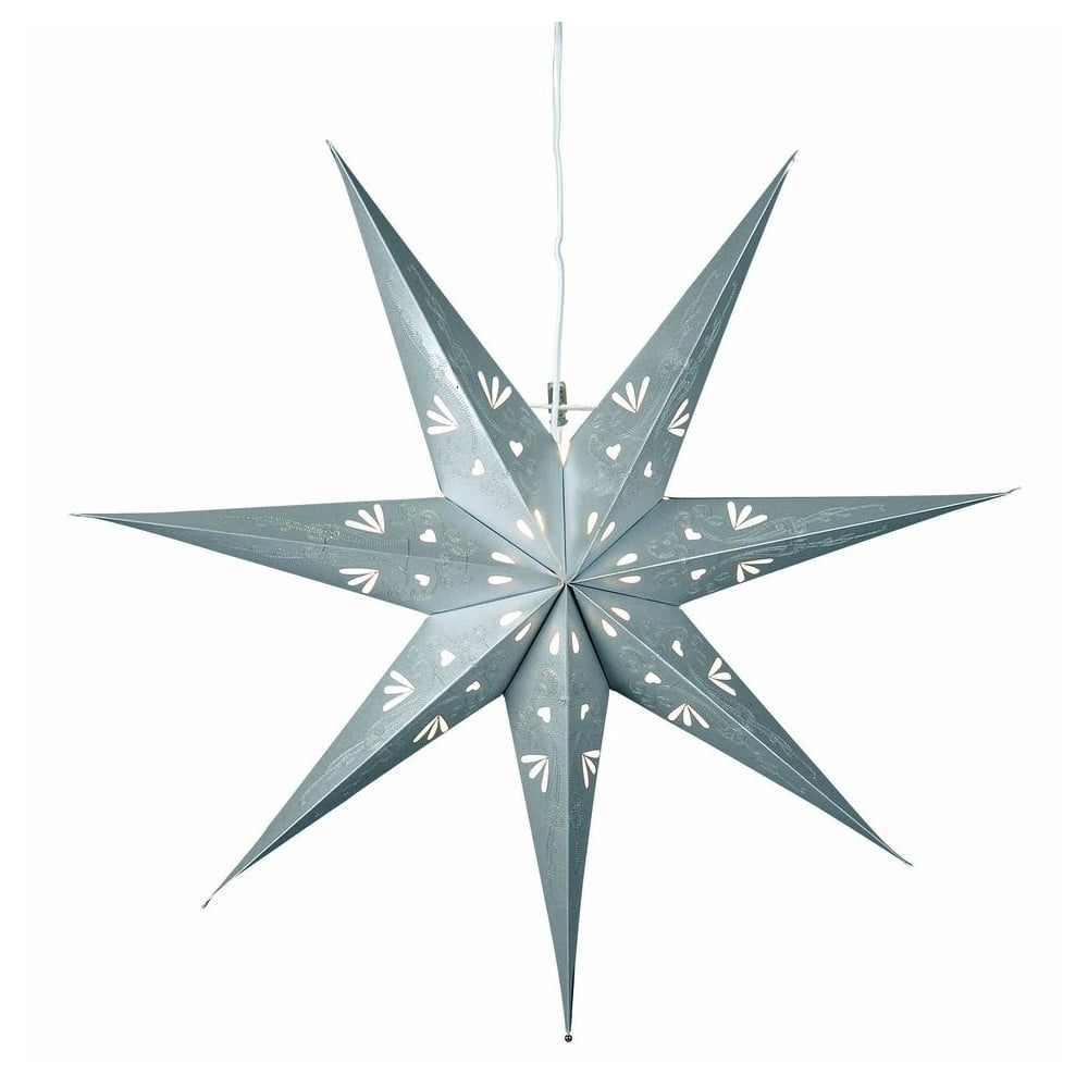 Závěsná svítící hvězda Metasol Grey Silver, 70 cm