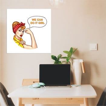 Tablou tip autocolant pentru perete North Carolina Scandinavian Home Decors Girl V10, 30 x 30 cm