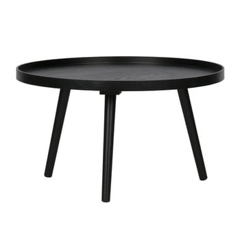 Masă de cafea woood mesa, Ø 60 cm, negru