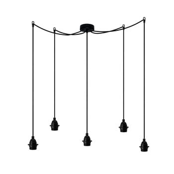 Lustră cu 5 cabluri bulb attack uno primary, negru
