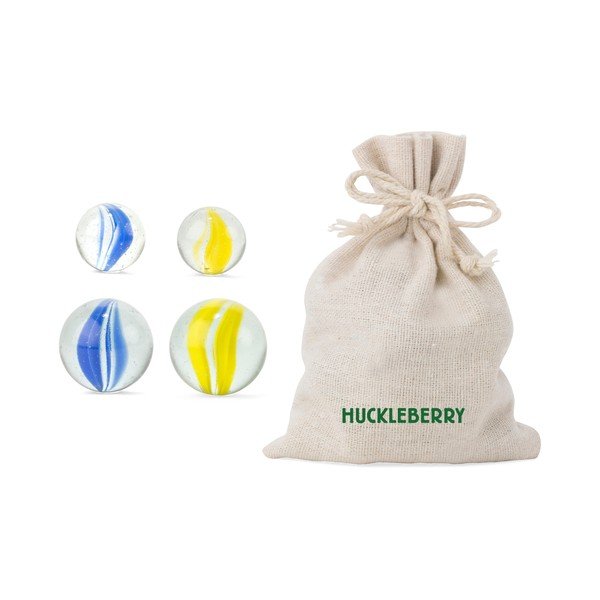 Sada 24 skleněných cvrnkacích kuliček Kikkerland Huckleberry