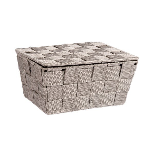 Hnědý košík s víkem Wenko Adria