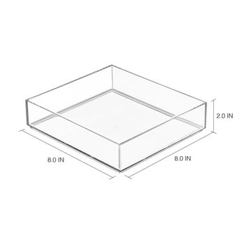Organizator transparent idesign clarity, 20 x 20 cm