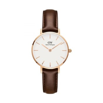 Ceas de damă daniel wellington petite bristol, ⌀ 28 mm, alb-roz auriu