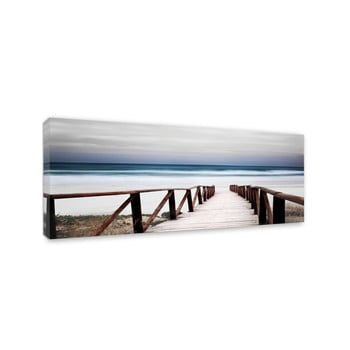 Tablou styler canvas sand alba, 60 x 150 cm