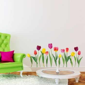 Set autocolante pentru perete ambiance colorful tulips