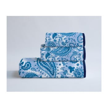 Set 3 prosoape din bumbac și microfibră surdic parsley, albastru