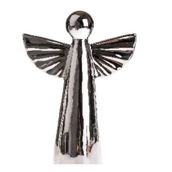 Decorațiune din ceramică, înălțime 12,6 cm, argintiu, înger