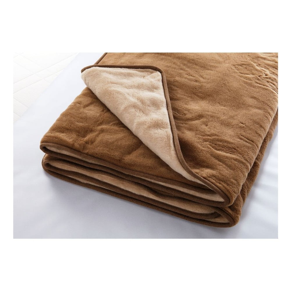Vlněná deka Camel, 220x200 cm