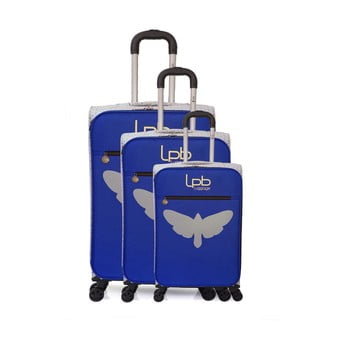 Set 3 trolere cu 4 roți lpb clara, albastru