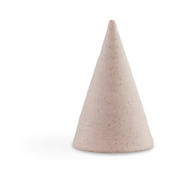 Statuetă decorativă din ceramică Kähler Design Glazed Cone Rose, înălțime 11 cm, roz deschis