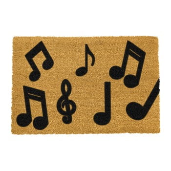 Covoraș intrare din fibre de cocos artsy doormats music notes, 40 x 60 cm