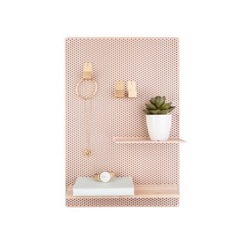 Avizier din metal pt living perky, 34,5 x 52,5 cm, maro nisip