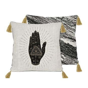 Față de pernă reversibilă madre selva black hand, 45 x 45 cm