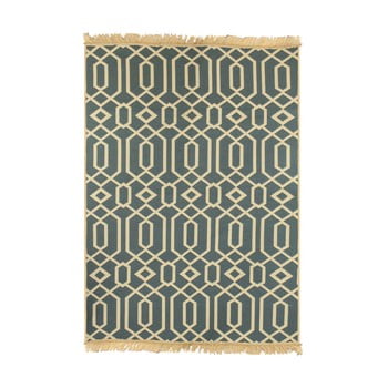 Covor Ya Rugs Kenar, 120 x 180 cm, bej - albastru