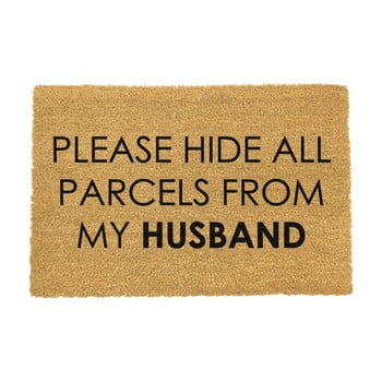 Covoraș intrare din fibre de cocos artsy doormats please hide, 40 x 60 cm