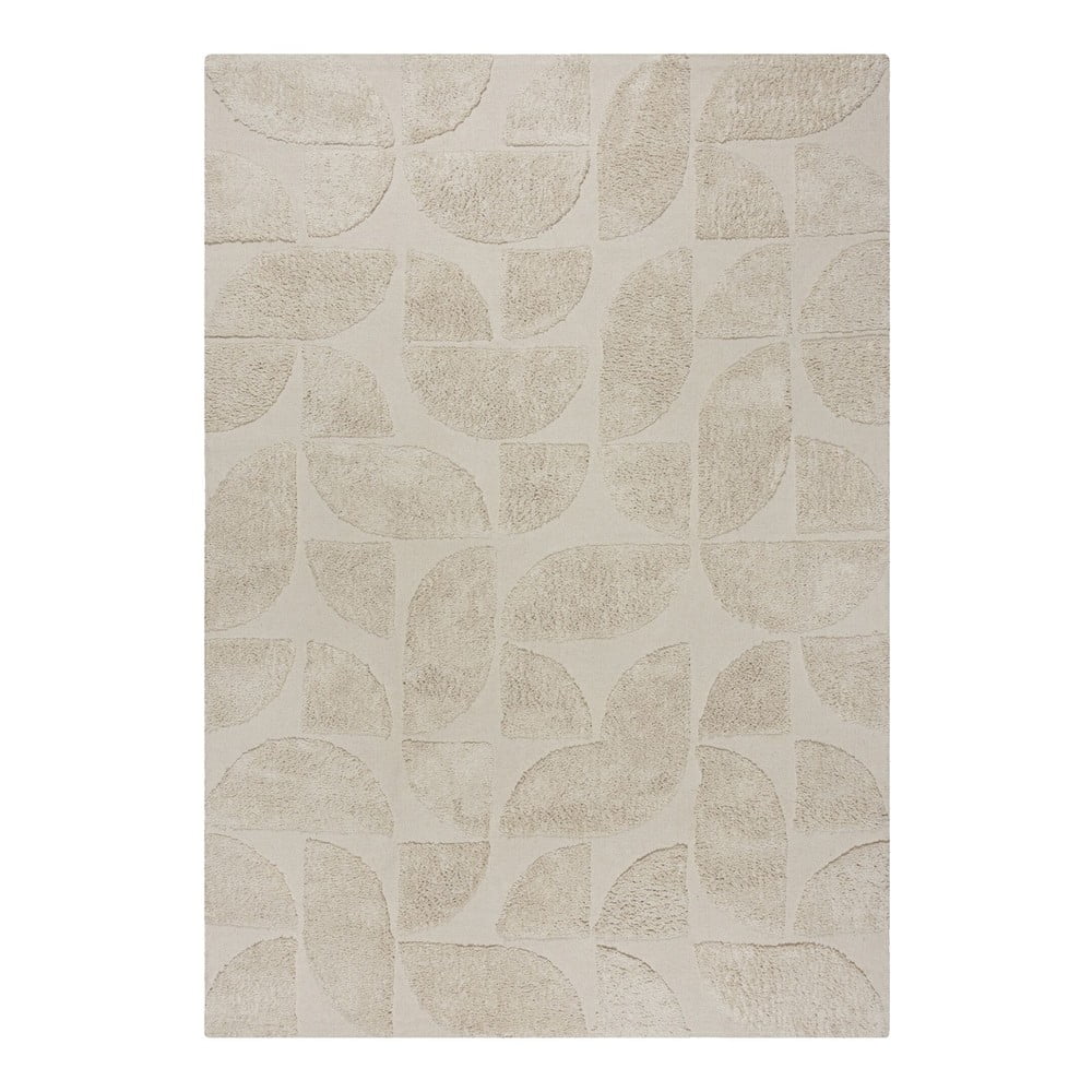 Krémový ručně tkaný bavlněný koberec 80x150 cm Ada Arch Geo – Flair Rugs