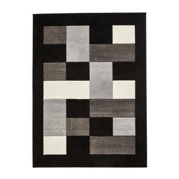 Covor think rugs matrix, 80 x 150 cm, gri - negru
