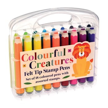Set 18 mini markere rex london colourful creatures